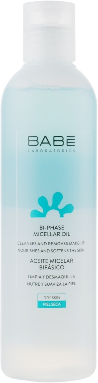 Двухфазное мицеллярное масло для очищения и демакияжа для сухой и чувствительной кожи - Babe Laboratorios Bi-Phase Micellar Oil — фото N1
