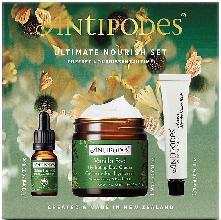 Набор - Antipodes Ultimate Nourish Set (f/oil/10ml + f/cr/60ml + f/mask/15ml) — фото N1