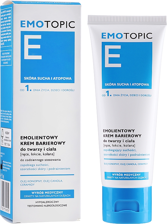 Пом'якшувальний захисний крем для обличчя й тіла - Pharmaceris E Emotopic Emollient Barrier Cream — фото N1