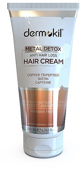 Крем-кондиціонер проти випадання волосся - Dermokil Metal Detox Anti Hair Loss Hair Cream — фото N1