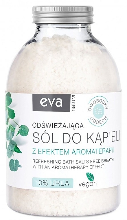 Соль для ванн "Эффект ароматерапии" с мочевиной 10% - Eva Natura Bath Salt 10% Urea — фото N1