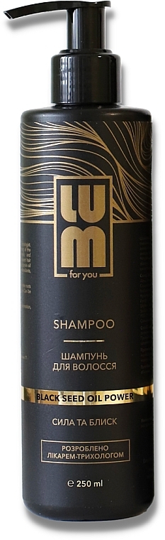 Шампунь для волос "Сила и блеск" - LUM Black Seed Oil Power Shampoo