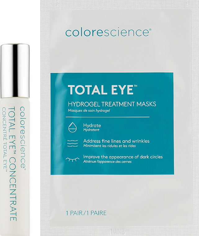 Набір для шкіри навколо очей - Colorescience Total Eye Concentrate Kit (conc/8ml + patches/12pcs) — фото N2