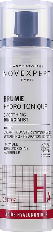 Тонизирующий спрей для лица - Novexpert Hyaluronic Acid Smoothing Toning Mist — фото N1