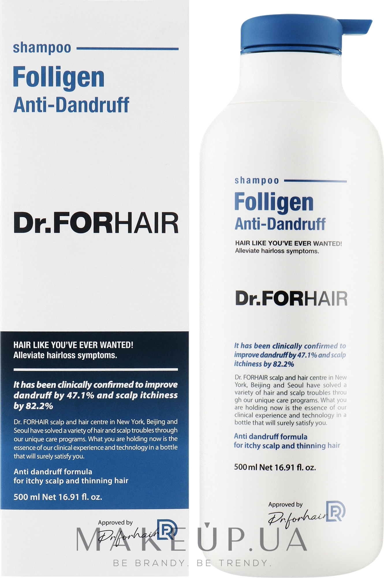 Шампунь від лупи для ослабленого волосся - Dr.FORHAIR Folligen Anti-Dandruff Shampoo — фото 500ml