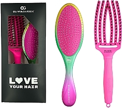 Духи, Парфюмерия, косметика Набор для волос - Olivia Garden Love Your Hair (h/brush/2pcs)