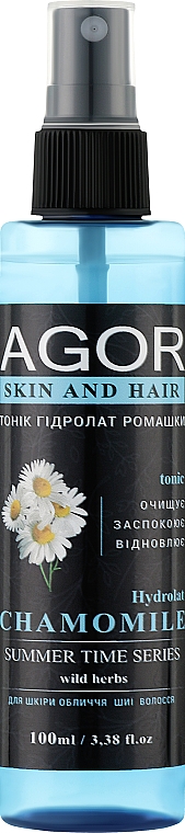 Тонік "Гідролат ромашки" - Agor Summer Time Skin And Hair Tonic