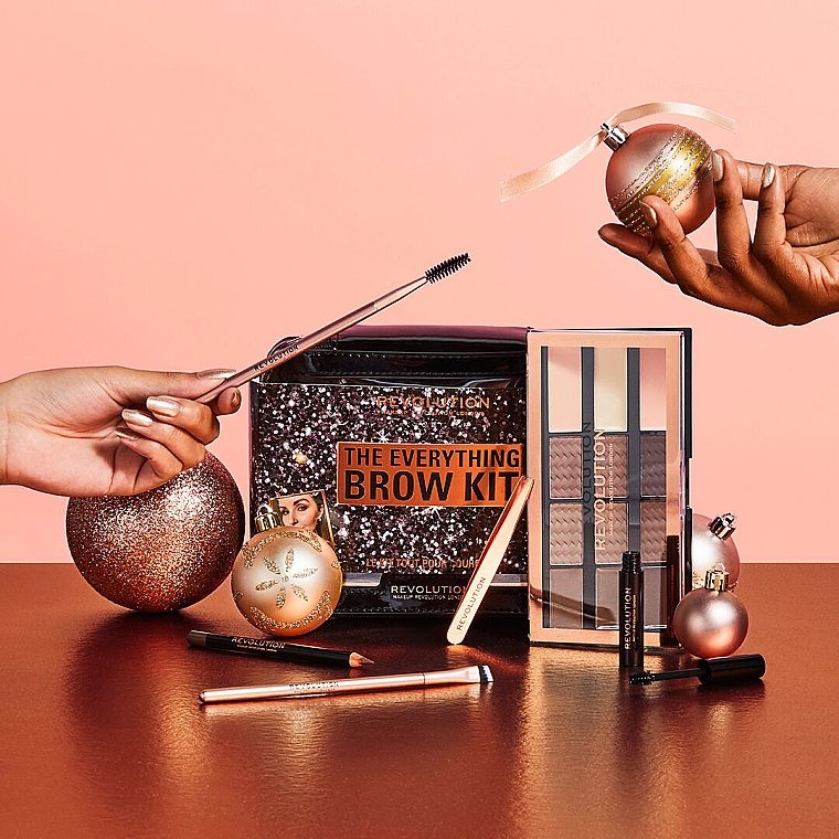 Набор, 8 продуктов - Makeup Revolution "The Everything" Brow Kit Gift Set — фото N3