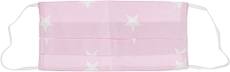 Защитная маска из хлопка для лица розовая "Звездочка", размер М - Gioia — фото N1