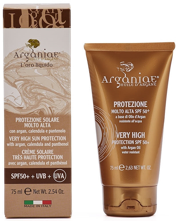 Солнцезащитный крем с аргановым маслом - Arganiae i Solari SPF 50 — фото N1