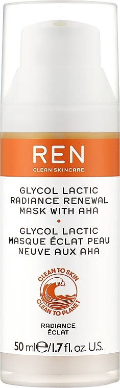 Маска ля мгновенного сияния лица - Ren Clean Skincare Glyco Lactic Radiance Renewal Mask Whit AHA — фото N1