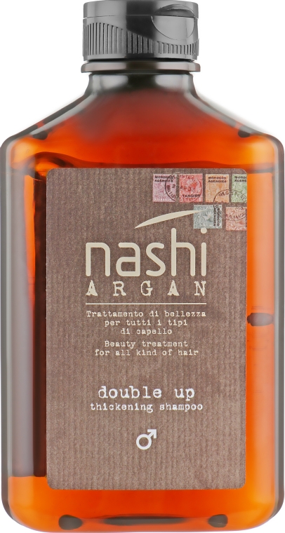 Уплотняющий шампунь для мужчин - Nashi Argan Double Up Shampoo — фото N1