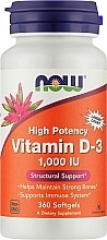 Желатиновые капсулы "Витамин Д3" - Now Foods Vitamin D3 1000 IU — фото N2