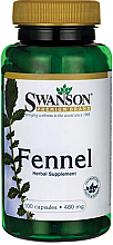 Пищевая добавка "Семена фенхеля", 480 мг - Swanson Fennel Seed — фото N2