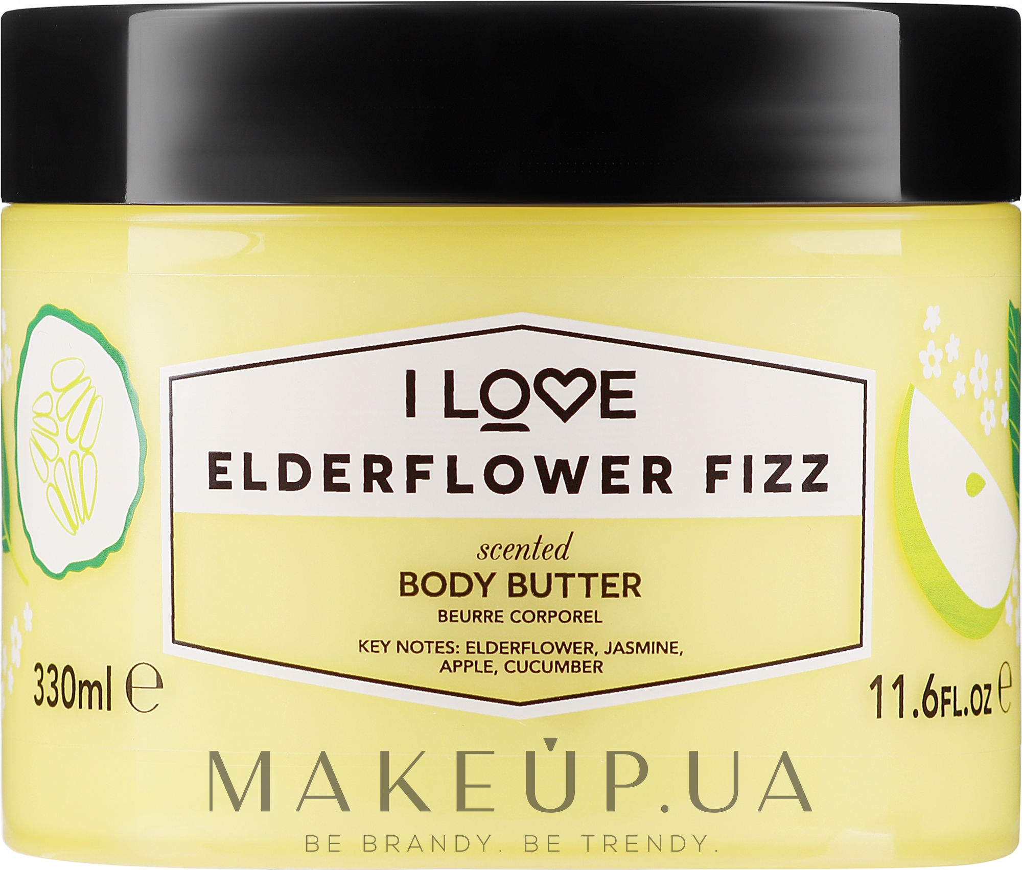 Масло для тіла "Коктейль з бузини" - I Love Elderflower Fizz Body Butter — фото 330ml
