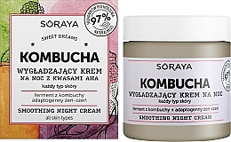 Розгладжувальний нічний крем з AHA-кислотами - Soraya Kombucha Smoothing Night Cream — фото N2
