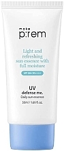 Легкая солнцезащитная эссенция SPF50+ PA++++ - Make P:rem UV Defense Me. Daily Sun Essence — фото N1