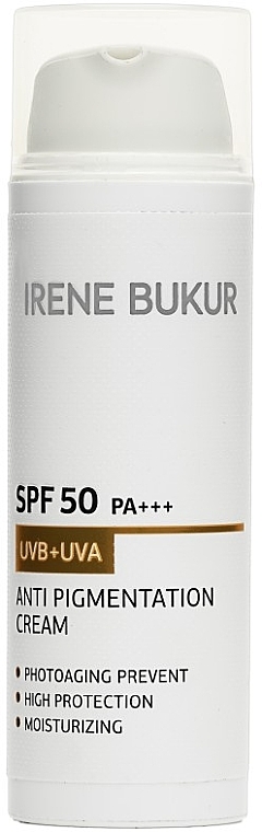 Антипігментний perfect-крем для обличчя "Freedom" SPF 50 - Irene Bukur — фото N1