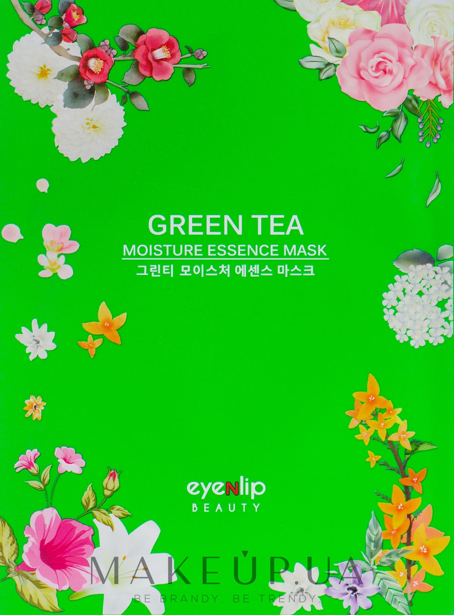 Тканинна маска для обличчя - Eyenlip Green Tea Oil Moisture Essence Mask — фото 25ml