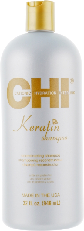 Восстанавливающий кератиновый шампунь - CHI Keratin Reconstructing Shampoo — фото N2