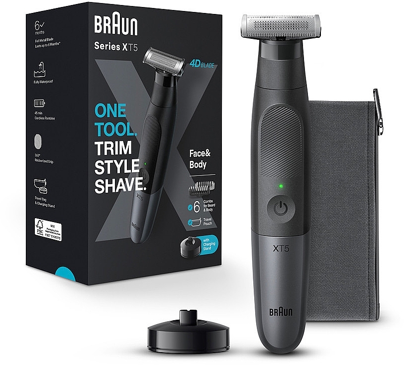 Триммер для лица и тела - Braun Series X XT5300 — фото N1