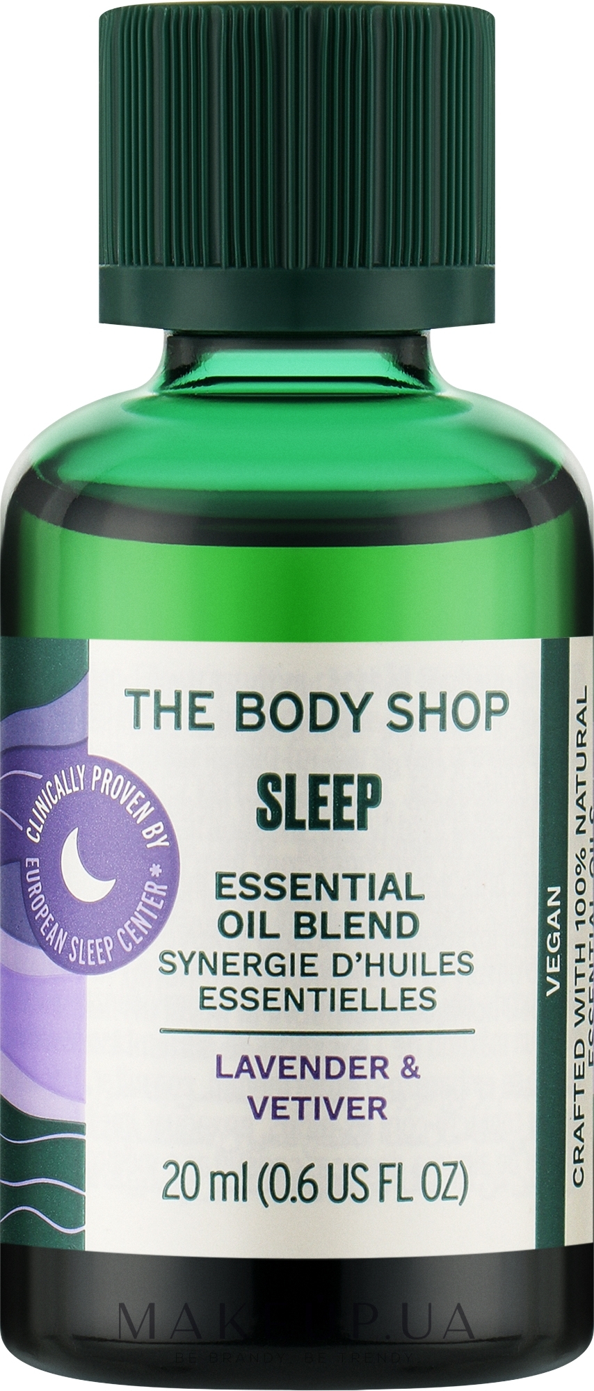 Смесь эфирных масел для сна "Лаванда и ветивер". Спокойный сон - The Body Shop Sleep Essential Oil Blend — фото 20ml