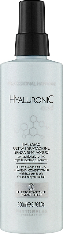 Кондиціонер ультразволожувальний з гіалуроновою кислотою для гладкості волосся - Phytorelax Laboratories Hyaluronic Acid Ultra-Hydrating Leave-In Conditioner