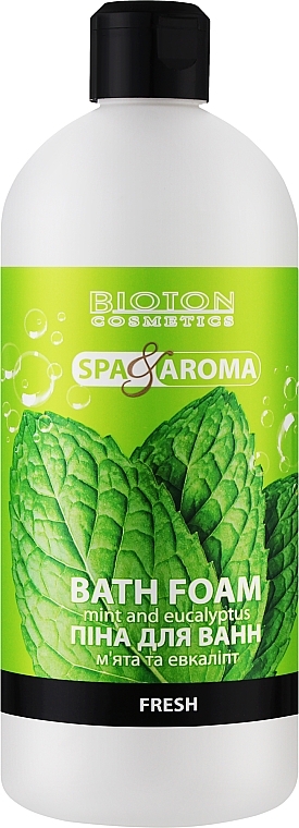 Піна для ванн "М'ята та евкаліпт" - Bioton Cosmetics Spa & Aroma Mint And Eucalyptus Bath Foam — фото N1