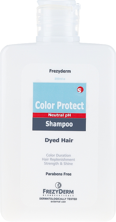 Шампунь для защиты цвета окрашенных и натуральных волос - Frezyderm Color Protect Shampoo — фото N2
