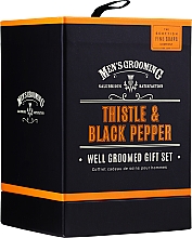 Scottish Fine Soaps Men’s Grooming Thistle & Black Pepper - Набір (edt/50ml + b/wash/75ml + ash/balm/75ml) — фото N1