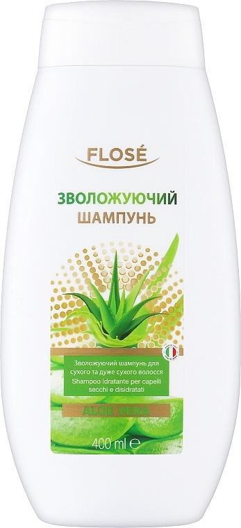 Зволожувальний шампунь для сухого та дуже сухого волосся - Flose Aloe Vera Hydrating Shampoo — фото N2