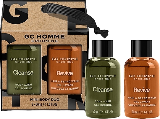 Набір - Grace Cole GC Homme Grooming Mini Body Duo (b/wash/50ml + h/wash/50ml) — фото N1