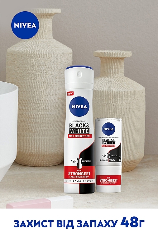 Антиперспирант "Черное и Белое" - NIVEA Black & White Max Protection — фото N6