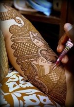 Натуральная хна для росписи по телу в конусе, коричневая - Kaveri Mehendi Cone — фото N4