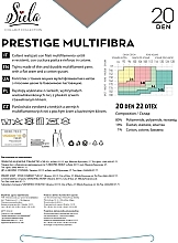 Колготки женские "Prestige Multifibra", 20 Den, glace - Siela — фото N2