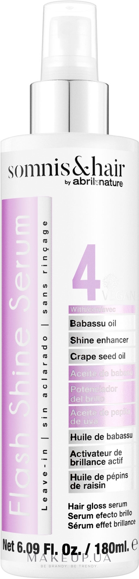 Сыворотка для блеска волос - Somnis & Hair Flash Shine Serum — фото 180ml