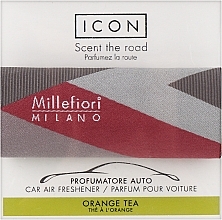 Парфумерія, косметика Ароматизатор в авто "Геометричний апельсиновий чай" - Millefiori Milano Icon Textil Geometric Orange Tea