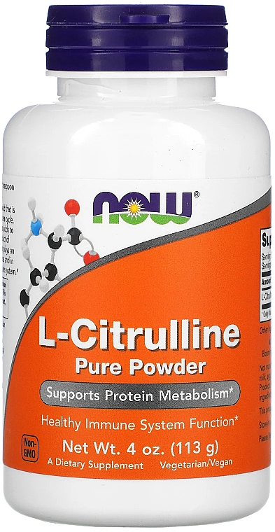 Харчова добавка "L-цитрулін", порошок - Now Foods L-Citrulline Pure Powder — фото N1