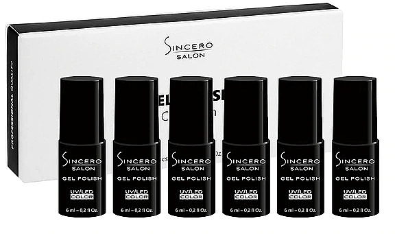 Sincero Salon Sweet Pink - Набір гель-лаків для нігтів, 6 продуктів — фото N1