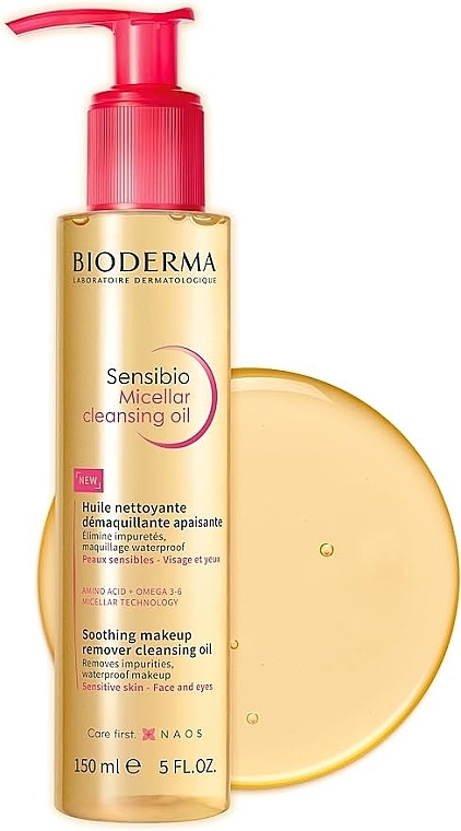 Очищающее мицеллярное масло для чувствительной кожи лица - Bioderma Sensibio Micellar Cleansing Oil — фото N2