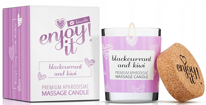 Свічка для масажу "Чорна смородина та ківі" - Magnetifico Enjoy it! Massage Candle Blackcurrant & Kiwi — фото N2