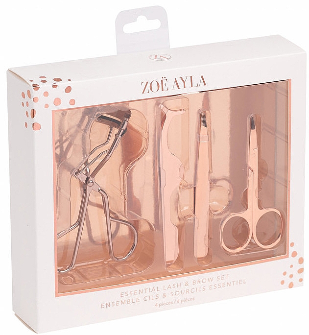 Набор для бровей и ресниц - Zoe Ayla Lash & Brow Set Rose Gold — фото N1