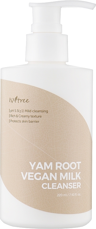 Заспокійливе молочко для очищення обличчя - IsNtree Yam Root Vegan Milk Cleanser — фото N1