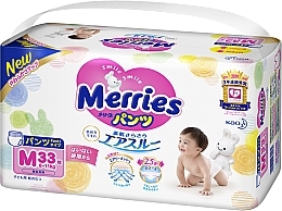 Трусики-подгузники для детей М (6-11 кг), 33 шт. - Merries — фото N2