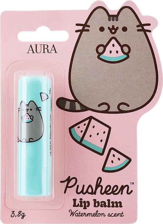 Бальзам для губ з ароматом кавуна - Aura Cosmetics Pusheen Lip Balm Watermelon Acent — фото N1