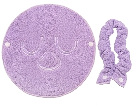 Рушник компресійний для косметичних процедур, бузковий "Towel Mask" - MAKEUP Facial Spa Cold & Hot Compress Lilac — фото N2