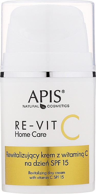 Відновлювальний денний крем з вітаміном С - Apis Professional Re-Vit C Home Care Revitalizing Day Cream With Vitamin C SPF 15 — фото N1