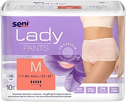 Впитывающие трусы женские M, 80-110 см, 10 шт - Seni Lady Pants — фото N1