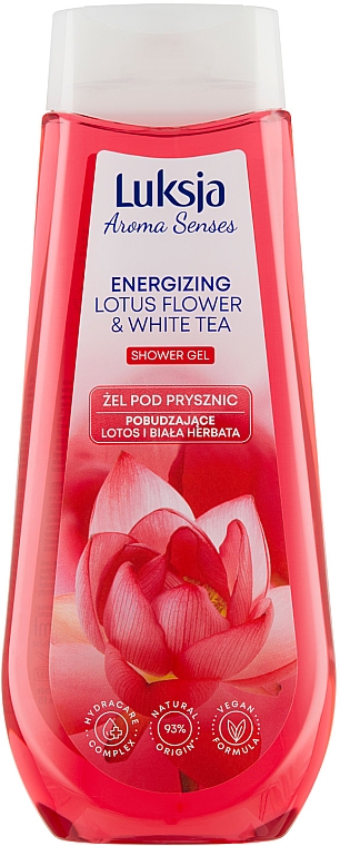 Гель для душу «Лотос і білий чай» - Luksja Aroma Senses Reviving Lotus Flower & White Tea Shower Gel — фото N1