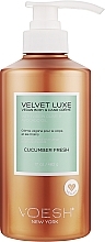 Парфумерія, косметика Крем для рук і тіла "Свіжий огірок" - Voesh Velvet Luxe Vegan Body & Hand Cream Cucumber Fresh